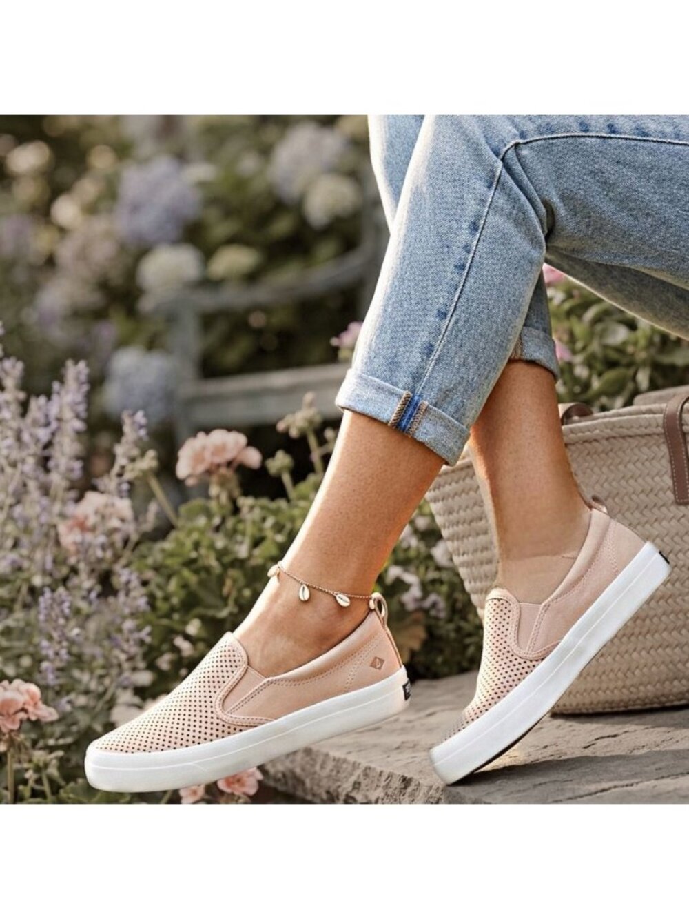 Sperry Women's Plushwave Suede Slip-On Sneakers Minimalist Comfort Flat Shoes 11